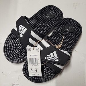 Adidas Performance Adissage Slide Comfort Sandal Black/White/Black Size 5